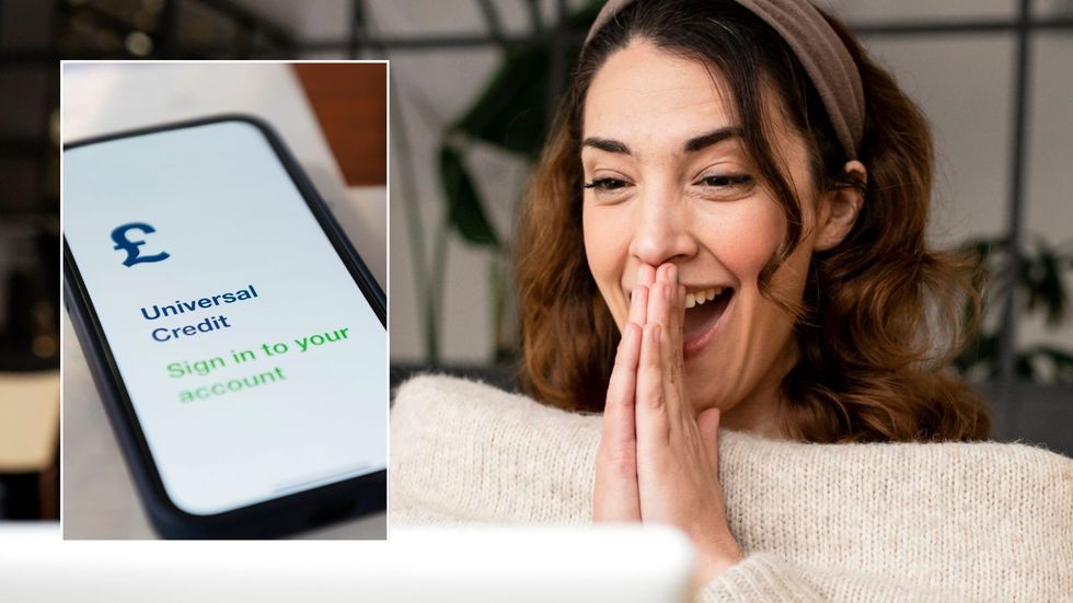 Woman looking happy and Universal Credit