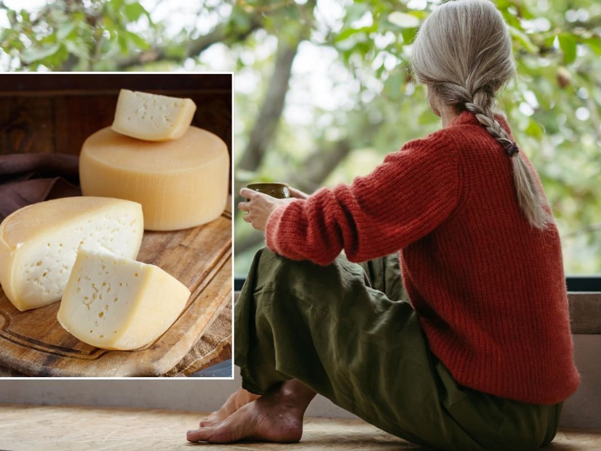 WOMAN LOOKING OUT WINDOW