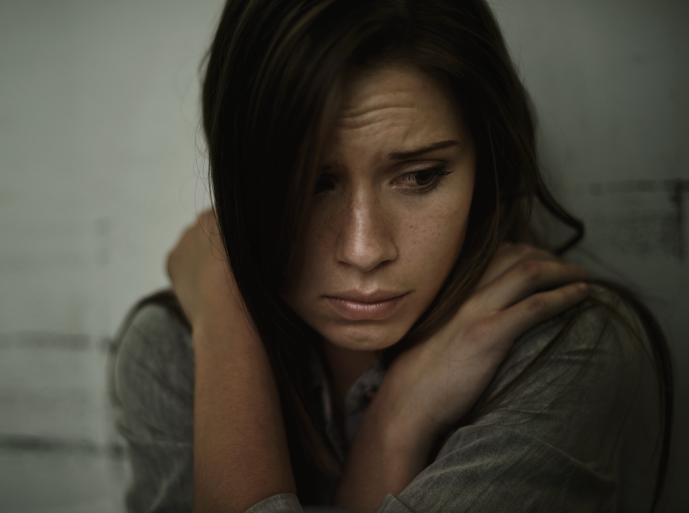 Woman looking sad