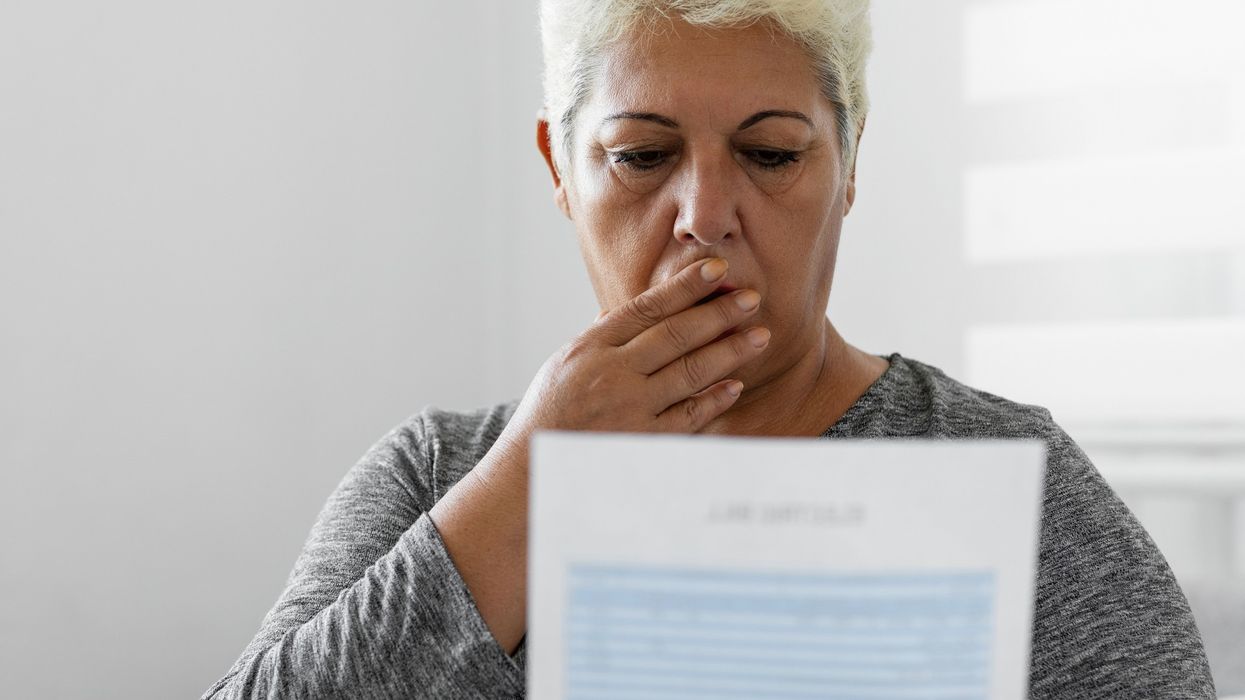 Woman looking shocked