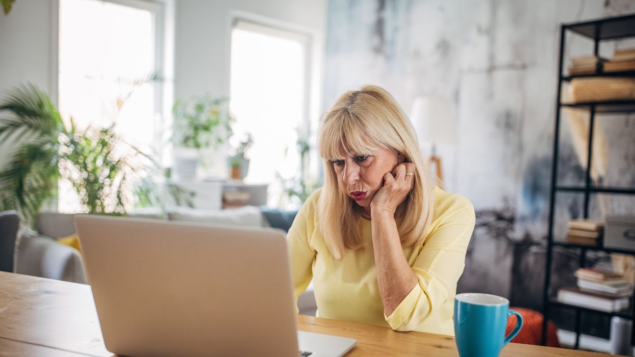 Woman looking stressed