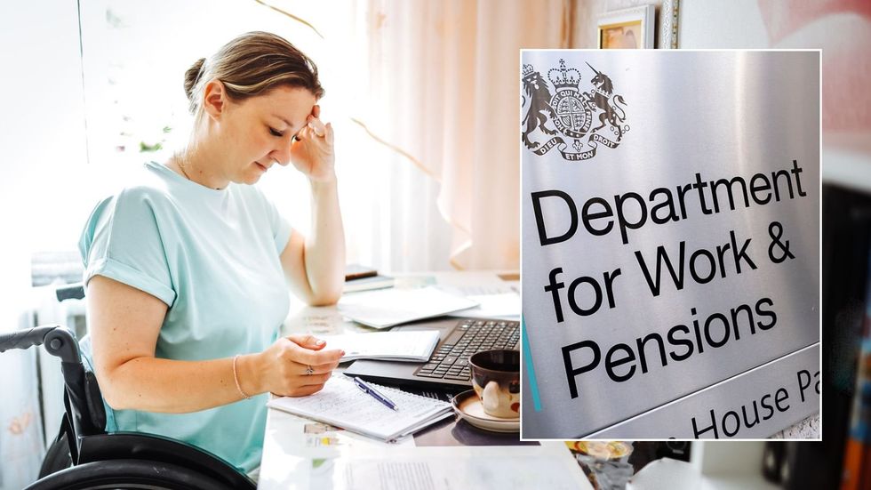 Woman looking worried and DWP
