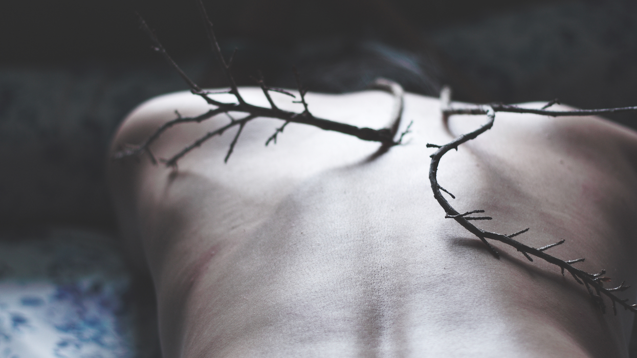 Woman lying face down