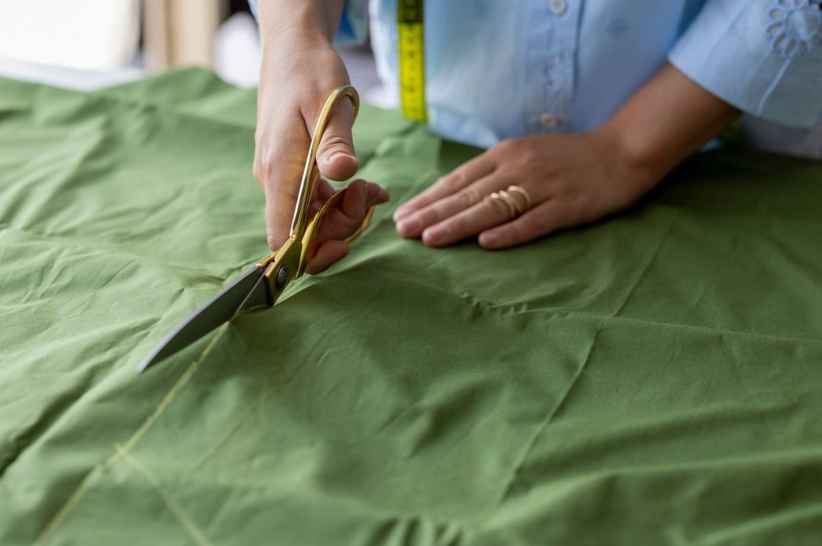 Woman making clothes
