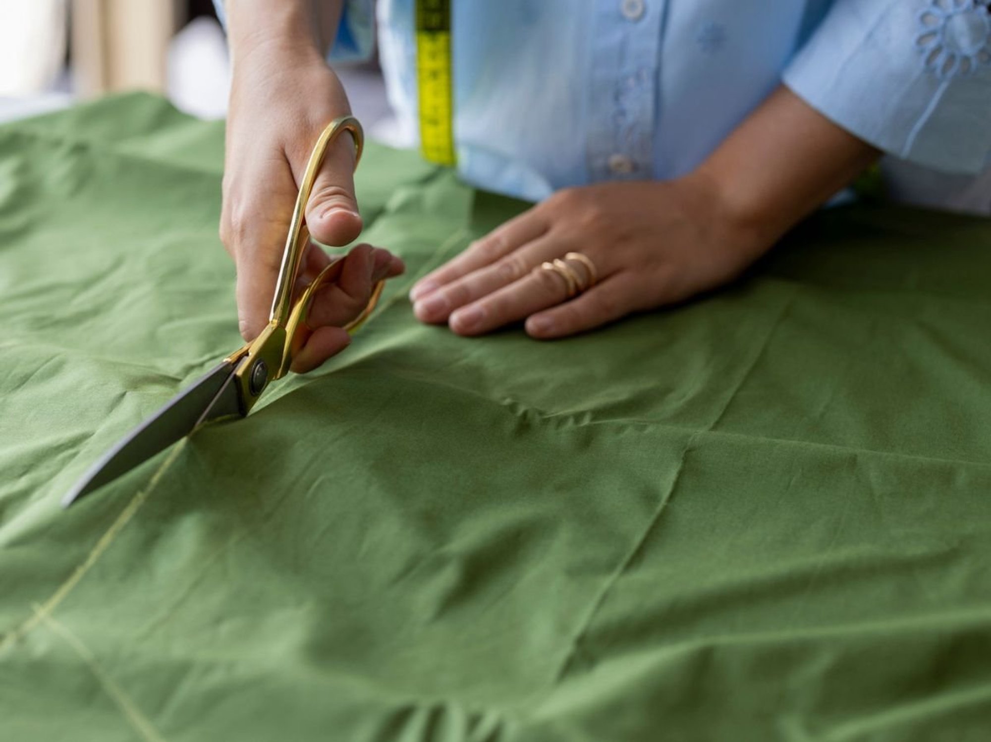 Woman making clothes