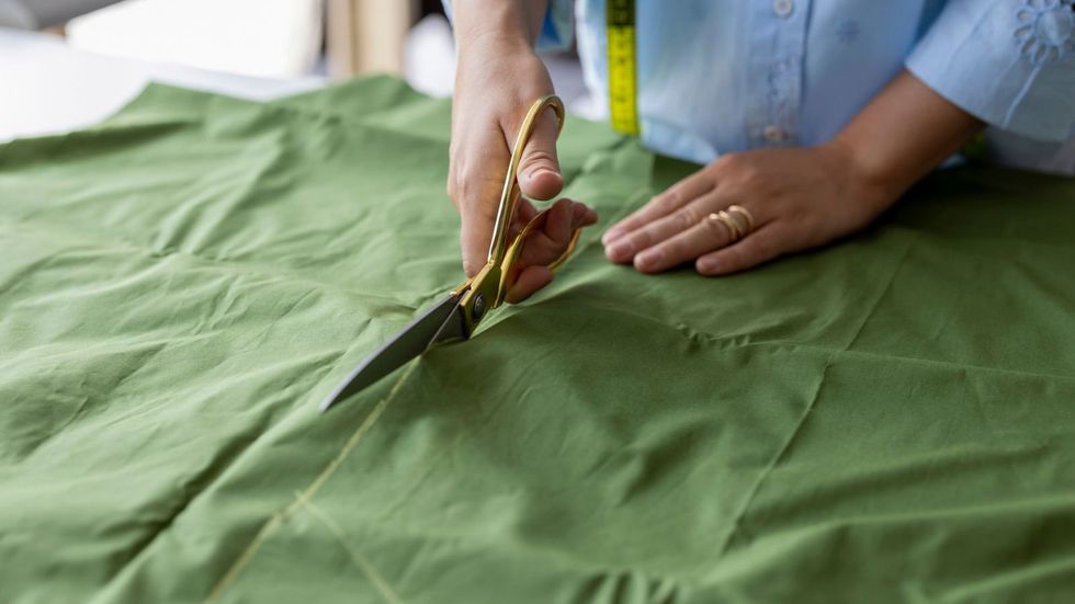 Woman making clothes