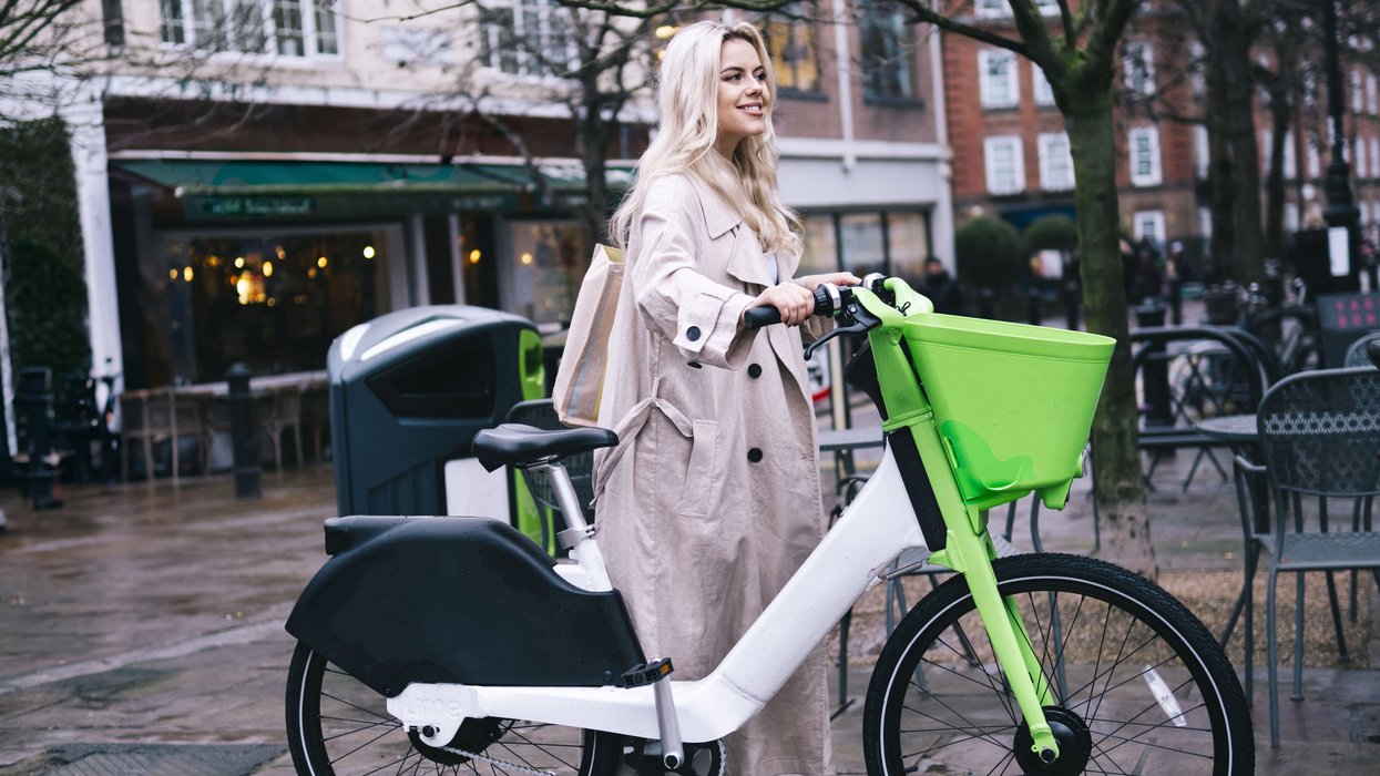 Woman on an e-bike