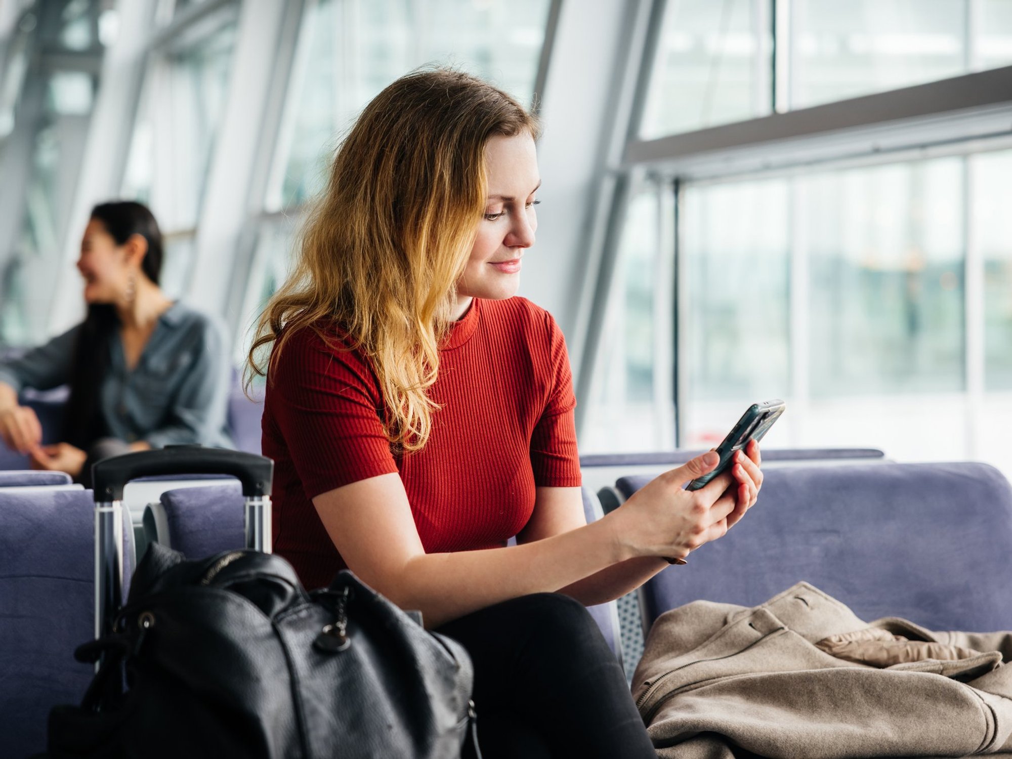 Woman on phone