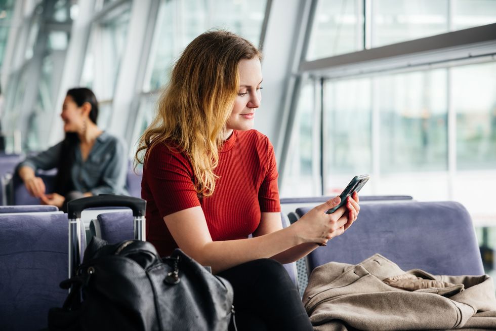 Woman on phone