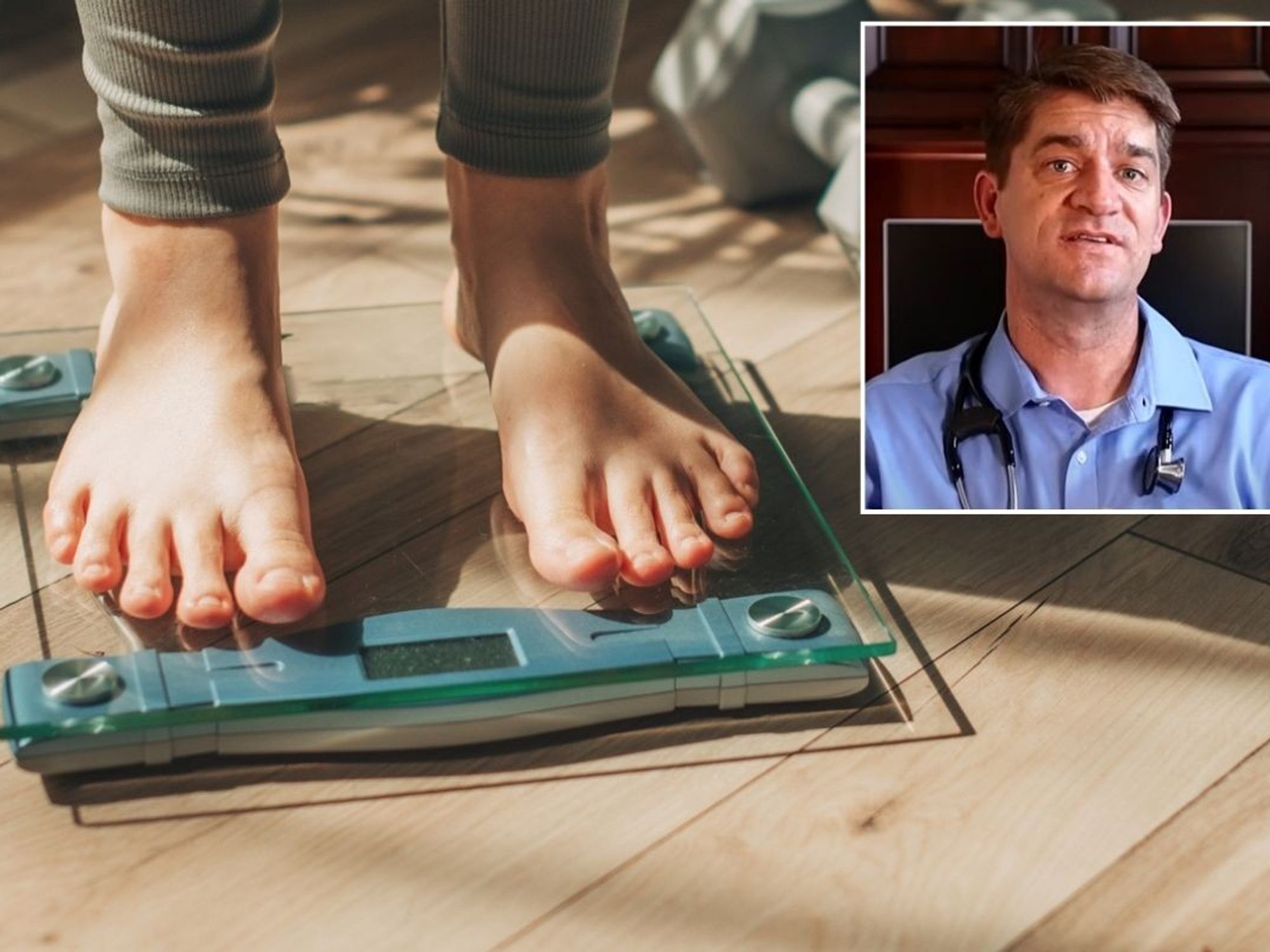 Woman on scales / Dr Erik Richardson