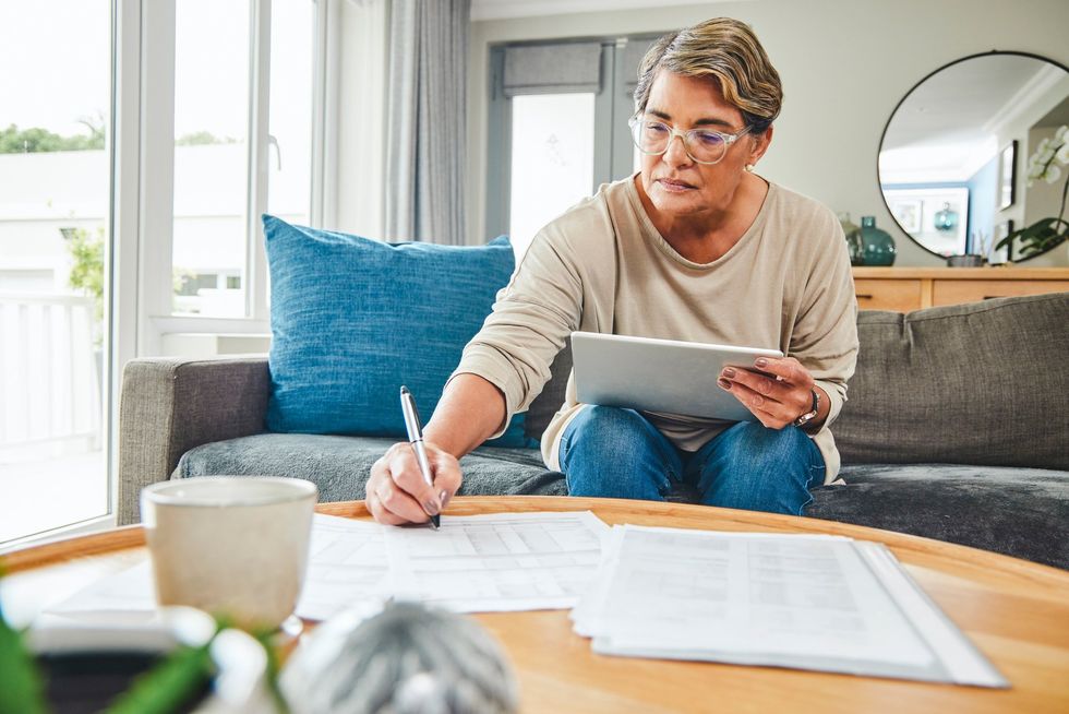 Woman on tablet