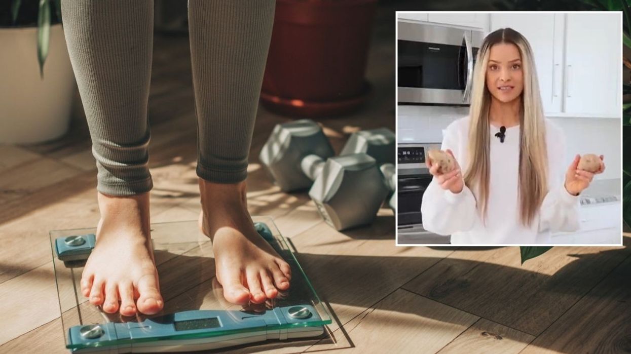 Woman on weighing scales / Emmie Keefe