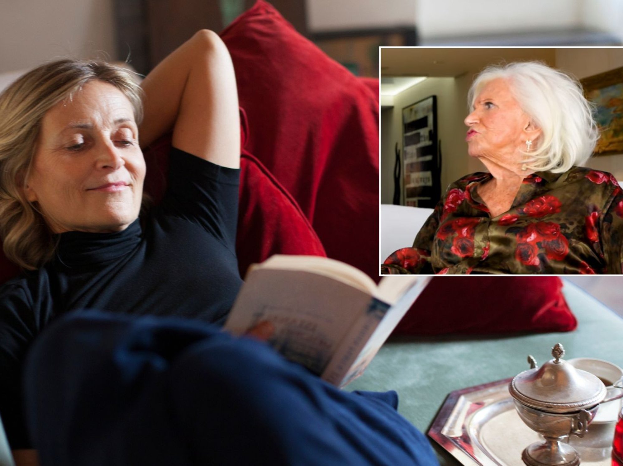 Woman reading a book/101-year-old woman