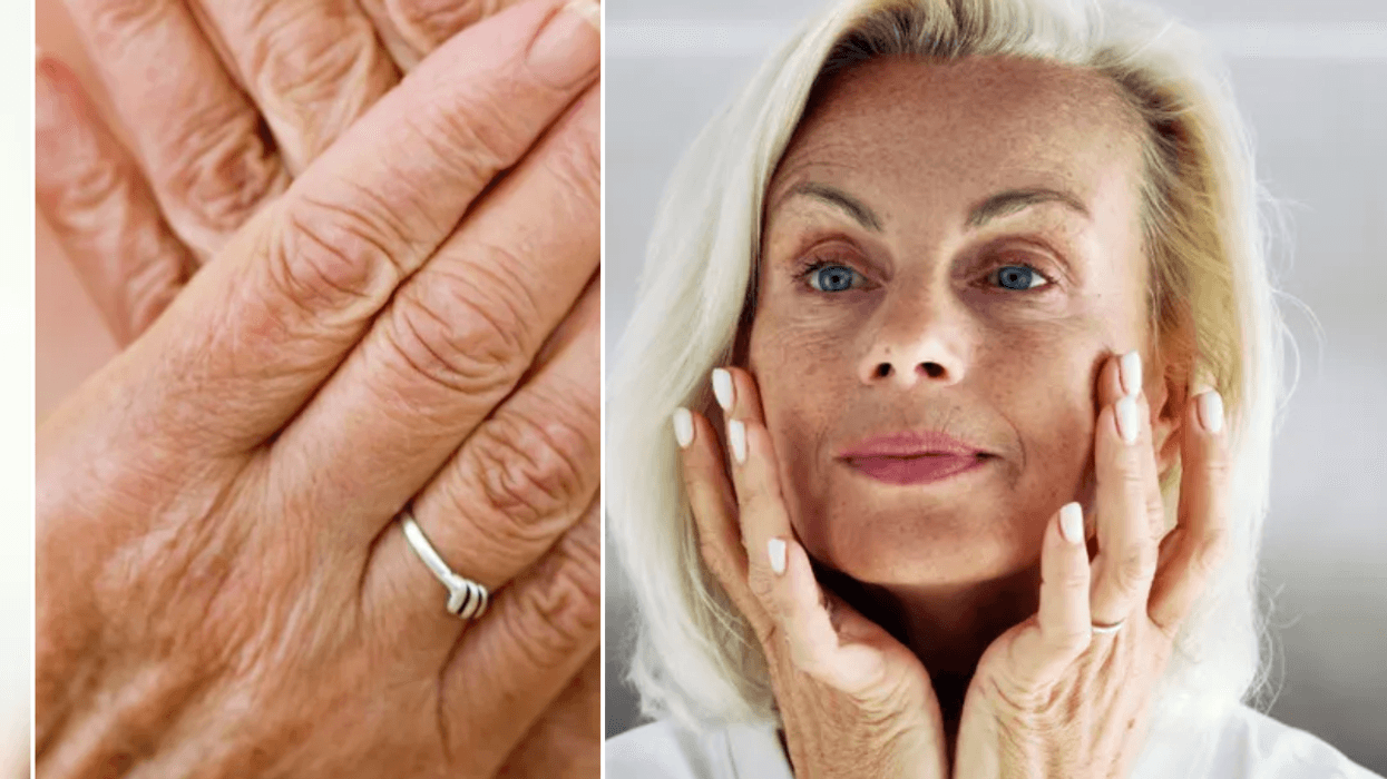 Woman's hands / woman touching face