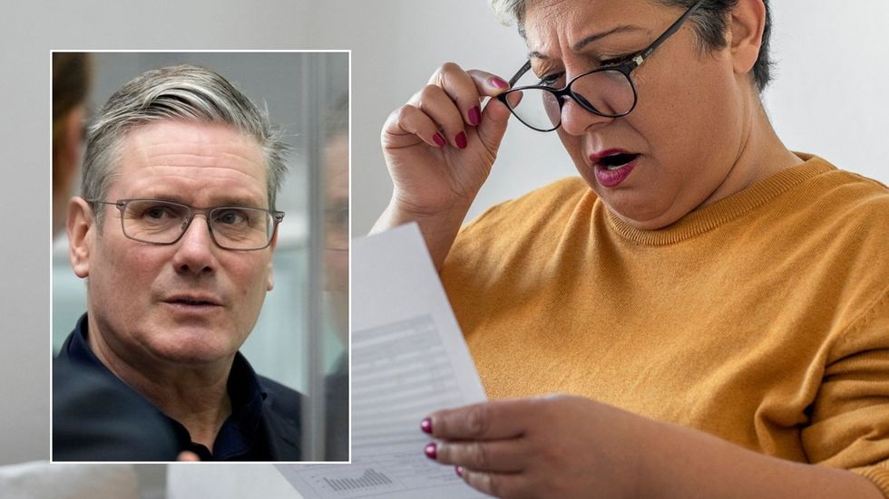 Woman shocked at energy bill and Sir Keir Starmer