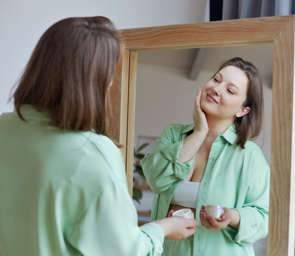 Woman skin care moisturiser