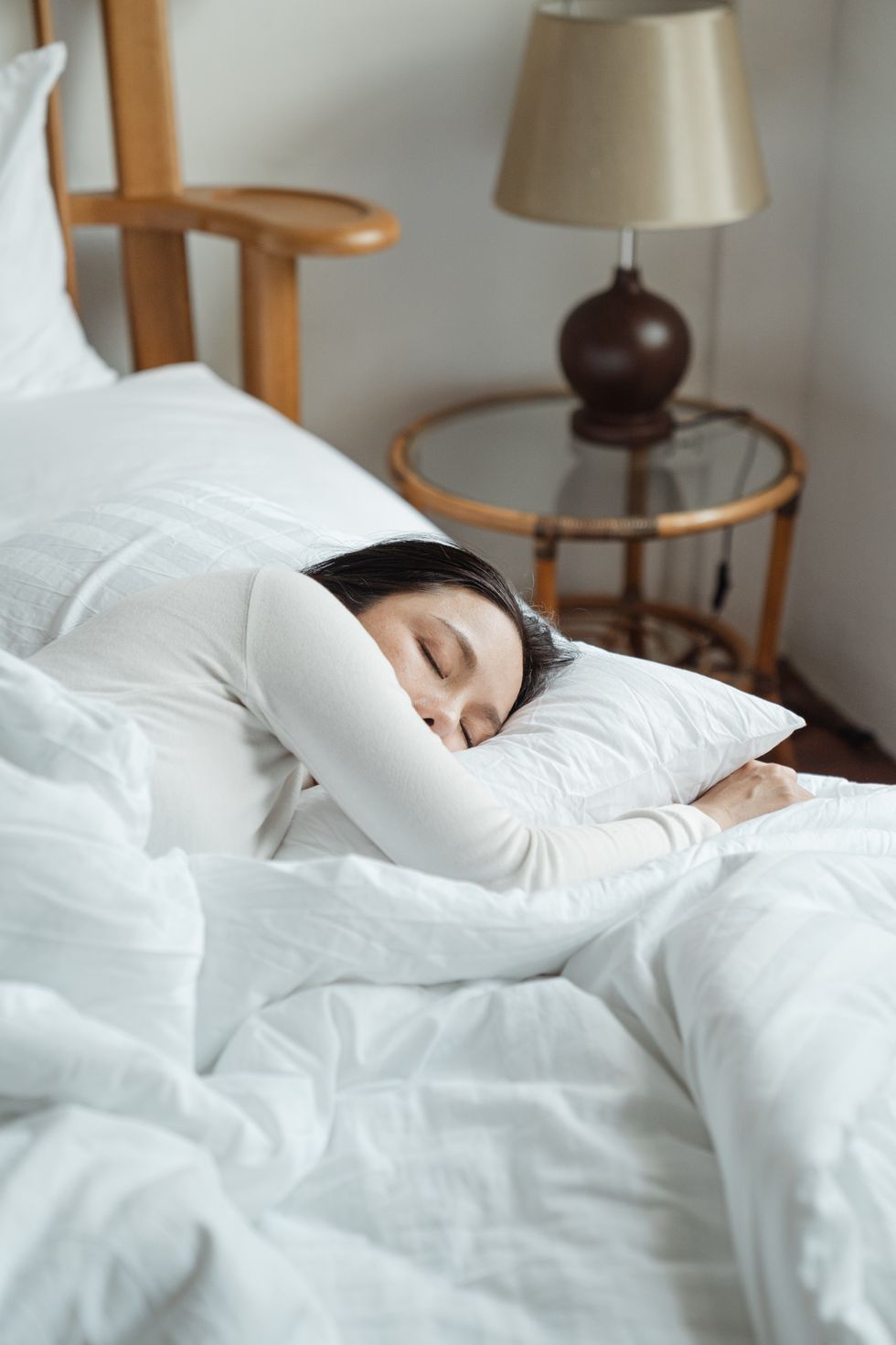 Woman sleeping in bed
