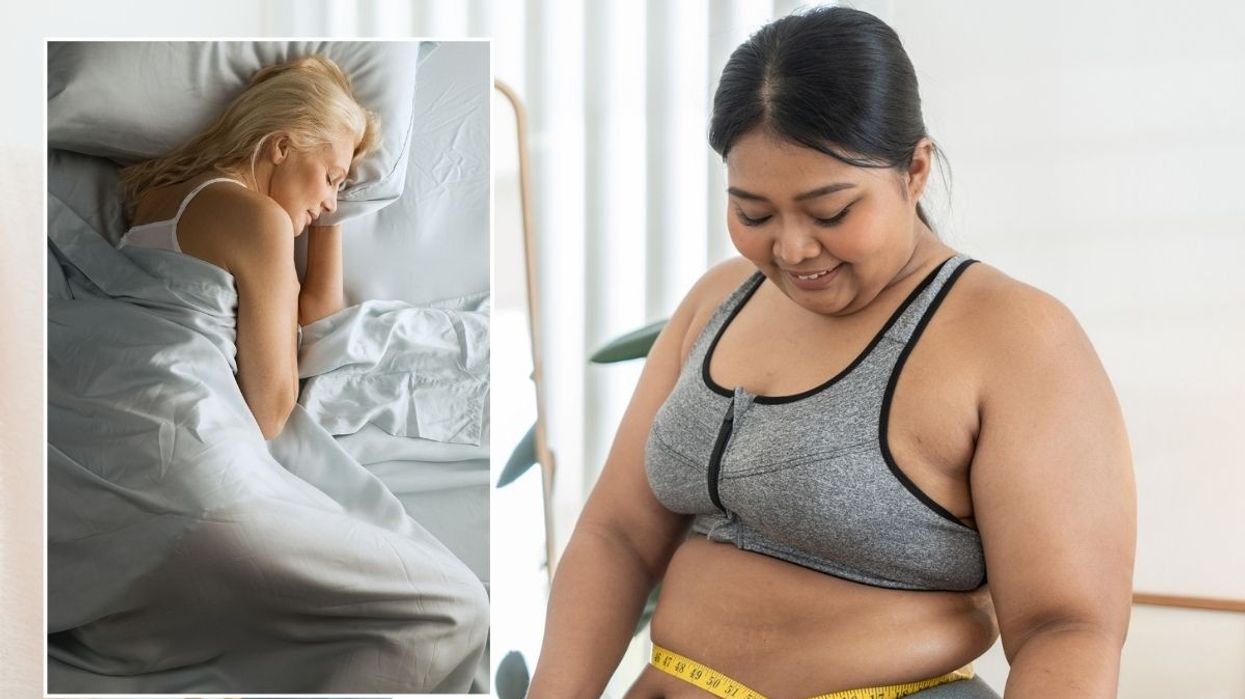 Woman sleeping / Woman measuring waist