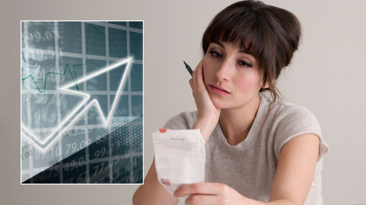 Woman stressed and interest rate rise