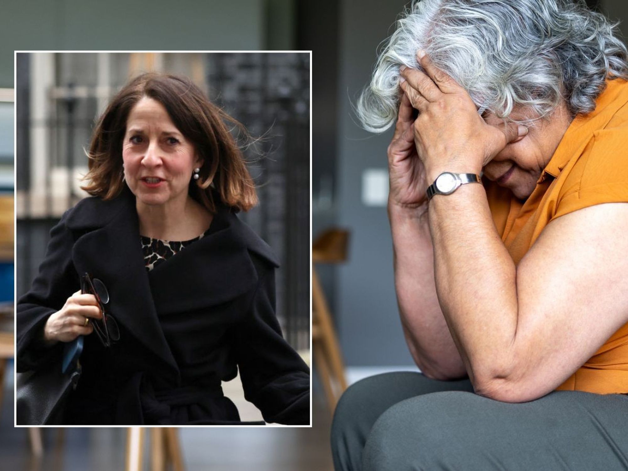Woman upset and Liz Kendall