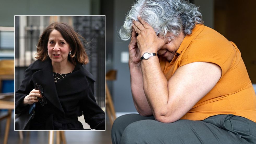 Woman upset and Liz Kendall
