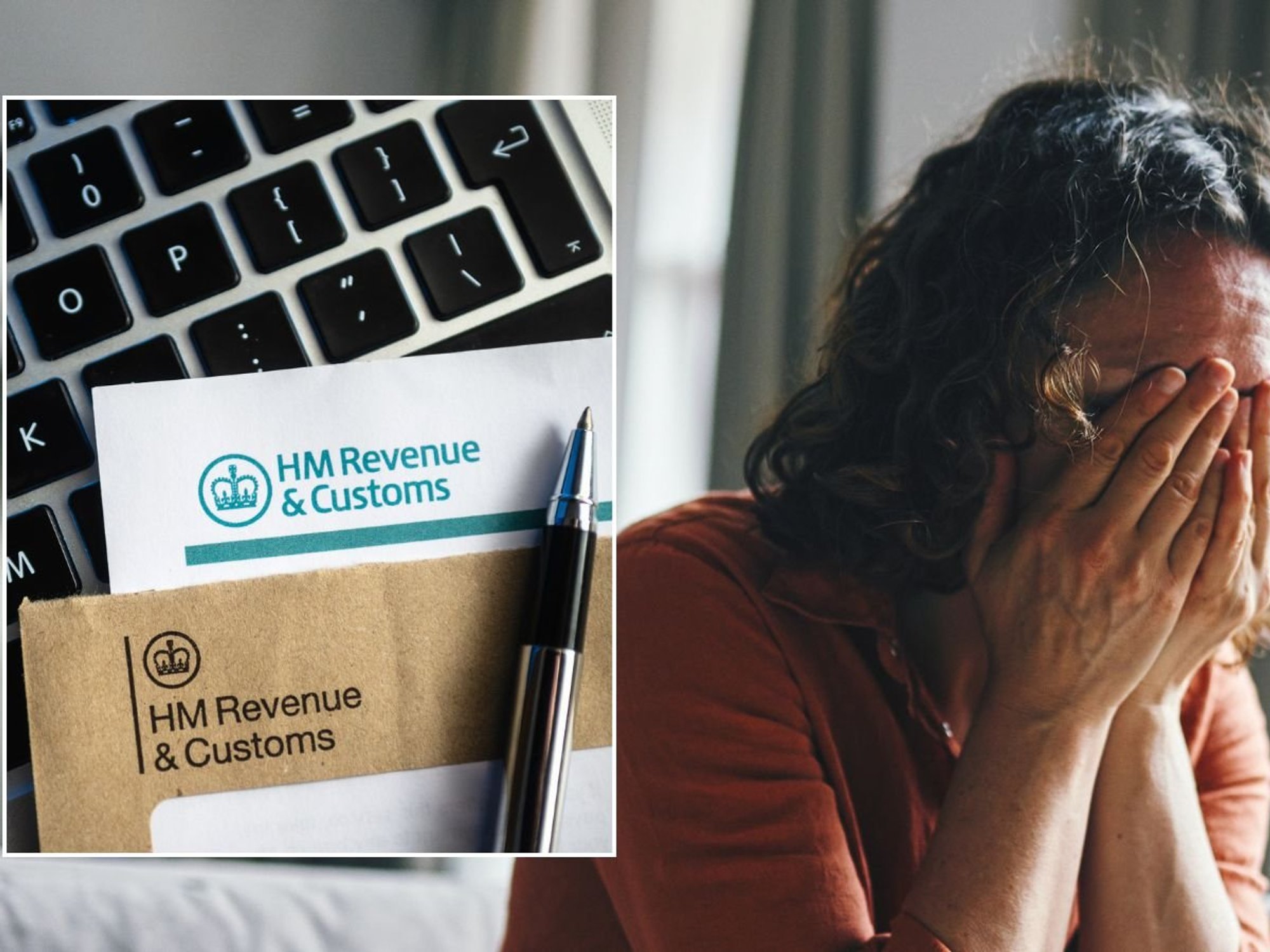 Woman upset at letter and HMRC letter