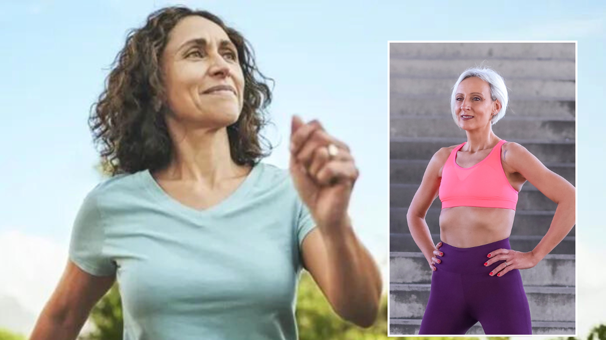 Woman walking / woman in gym gear