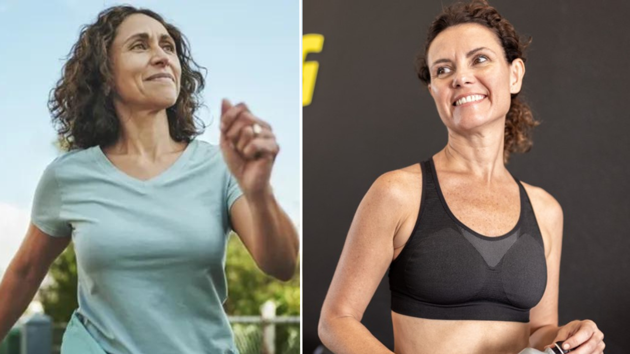 Woman walking / woman in gym