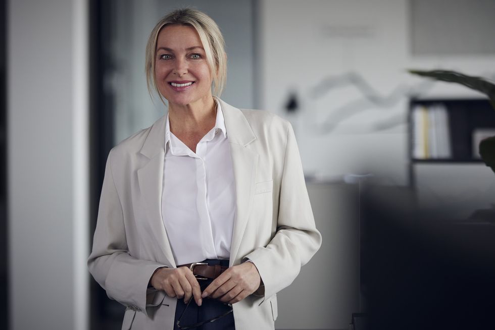Woman wearing a blazer