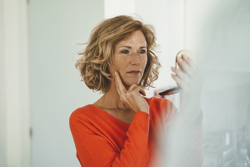 Woman with a trendy bob haircut