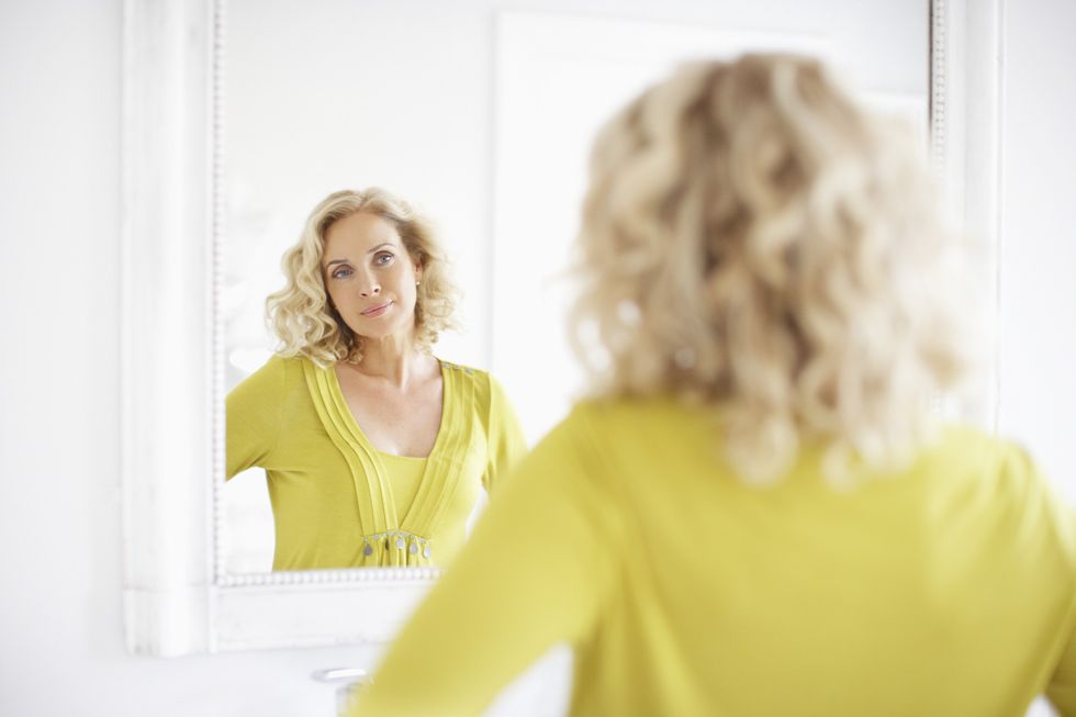 Woman with blonde hair