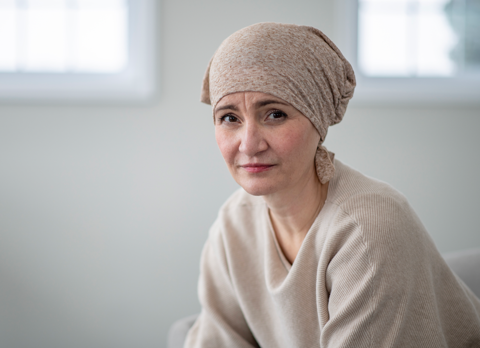 Woman with cancer