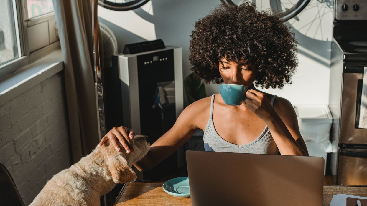 Woman with dog