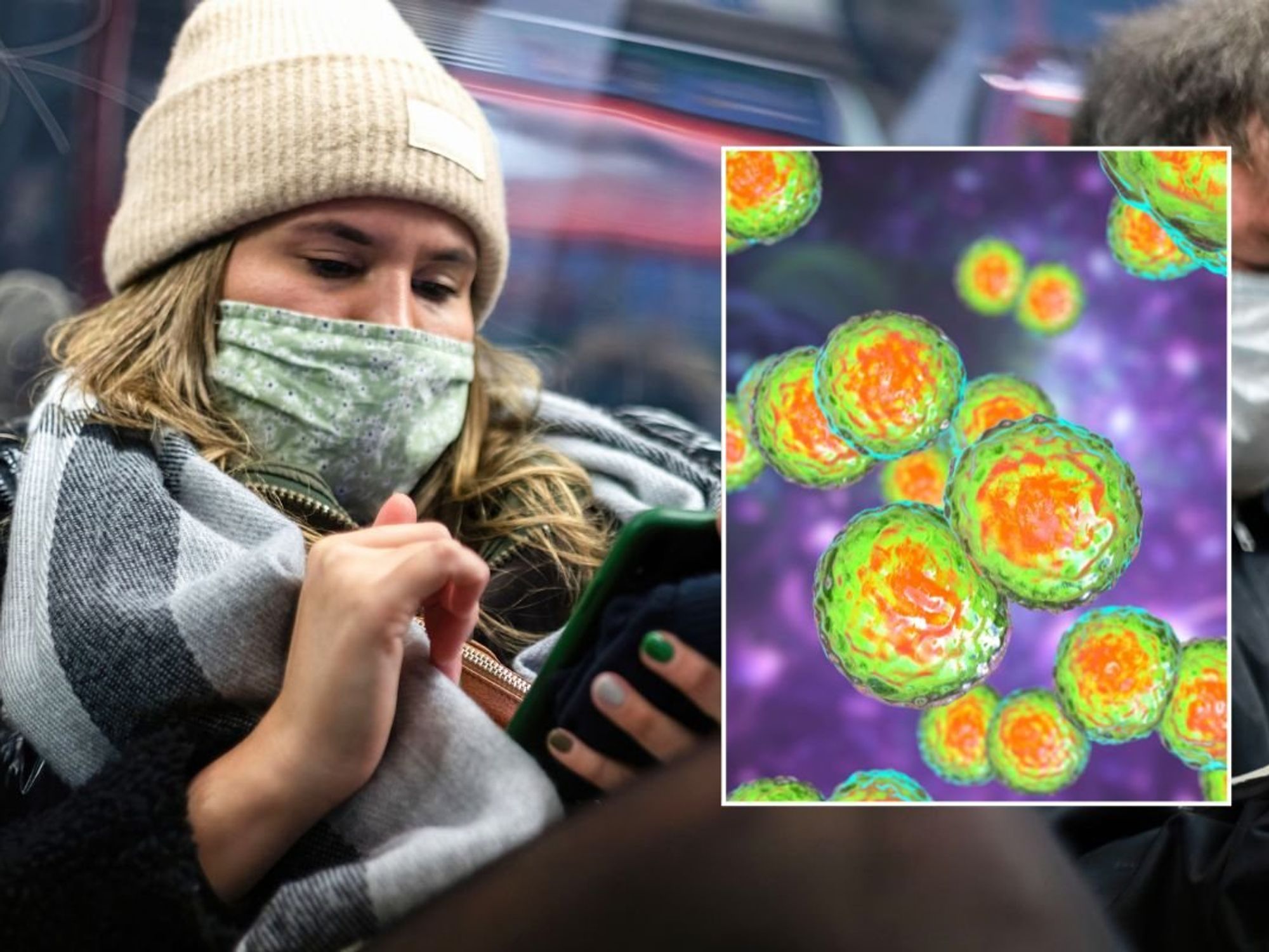 WOMAN WITH FACE MASK