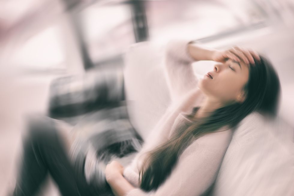 Woman with fever