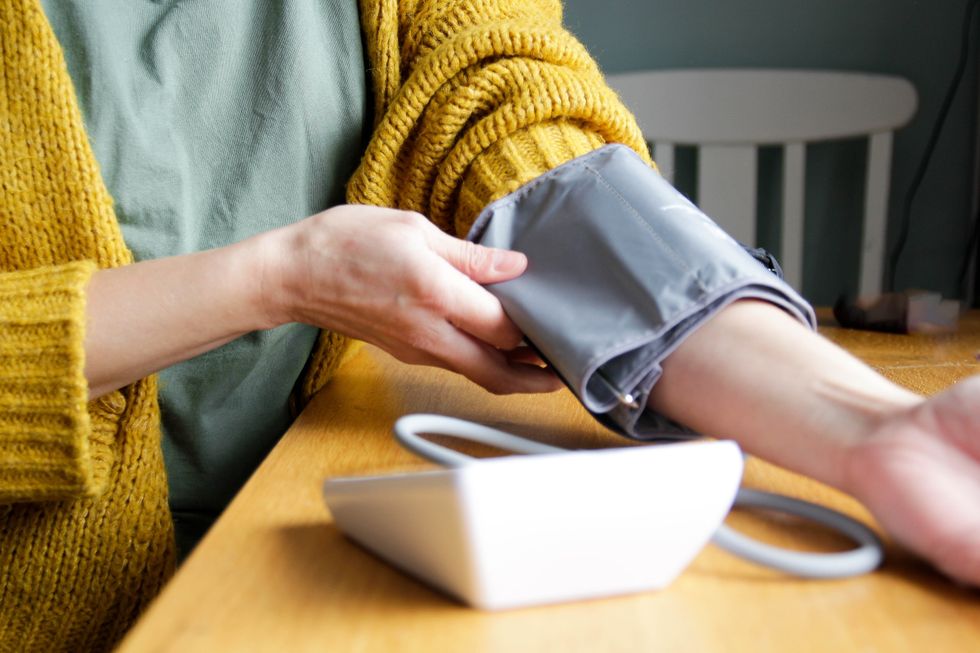 WOMAN with hypertension