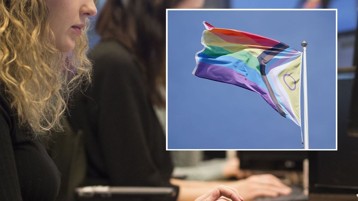 Woman working on a computer