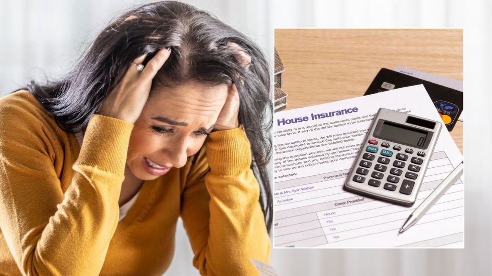 Woman worried and home insurance bill