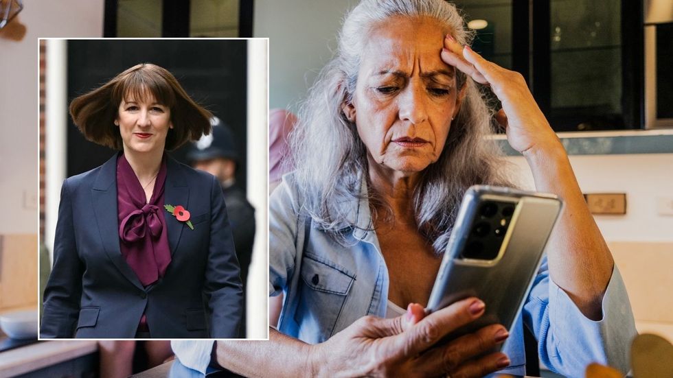 Woman worried and Rachel Reeves