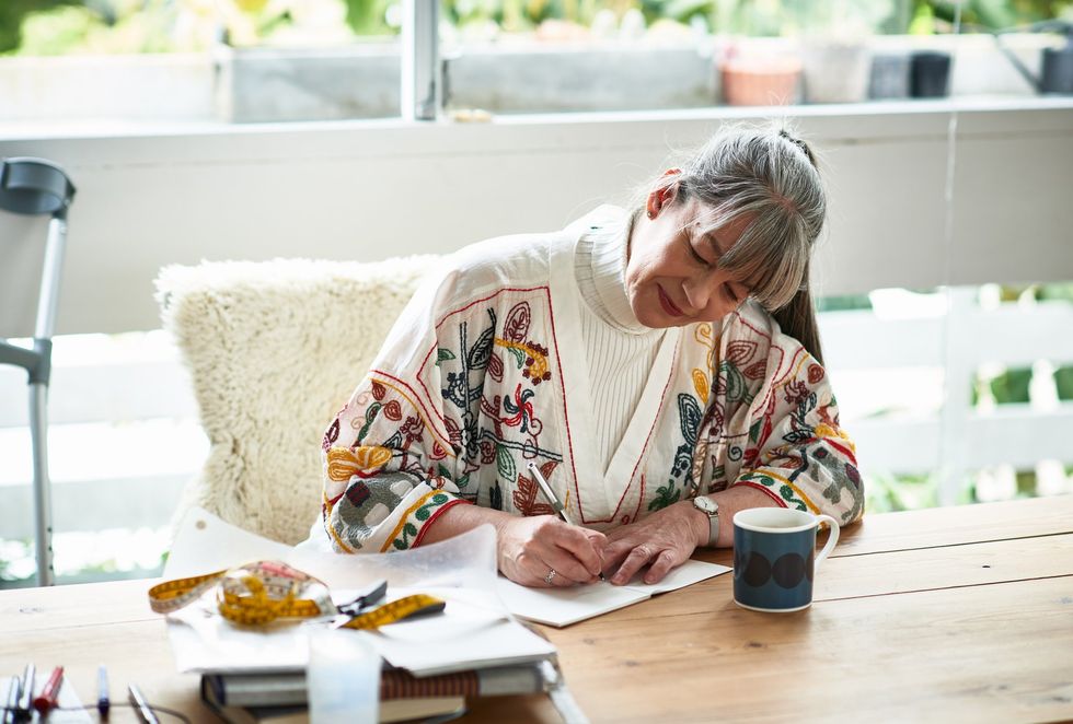 Woman writing