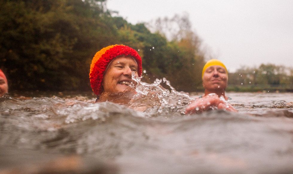 Women open water swimming