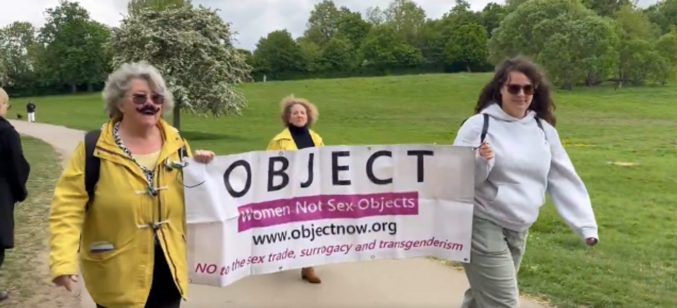Women protesting at Hampstead Heath