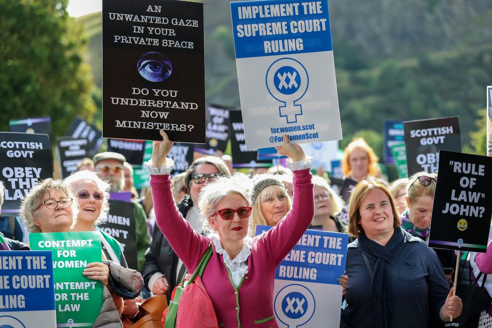 Women's rights campaigners in Scotland