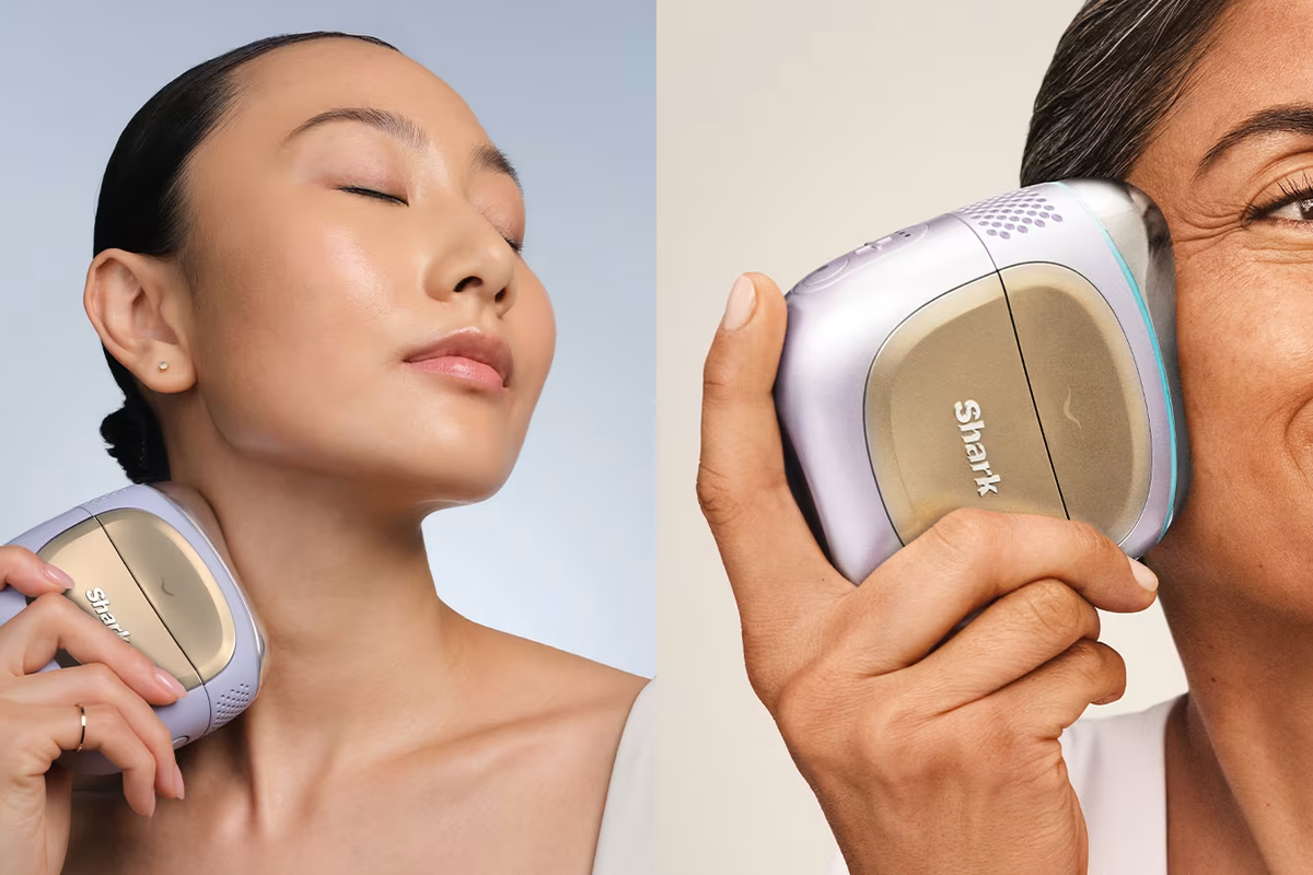 Women use the DePuffi on their face and neck