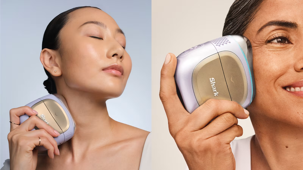 Women use the DePuffi on their face and neck