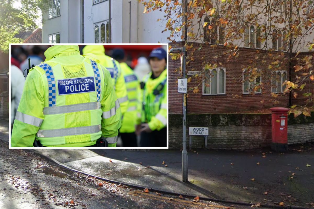 Wood Road superimposed with Great Manchester police