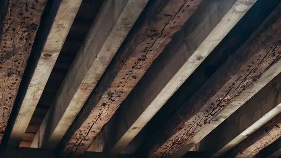 Wooden beams at Caistor, Lincolnshire