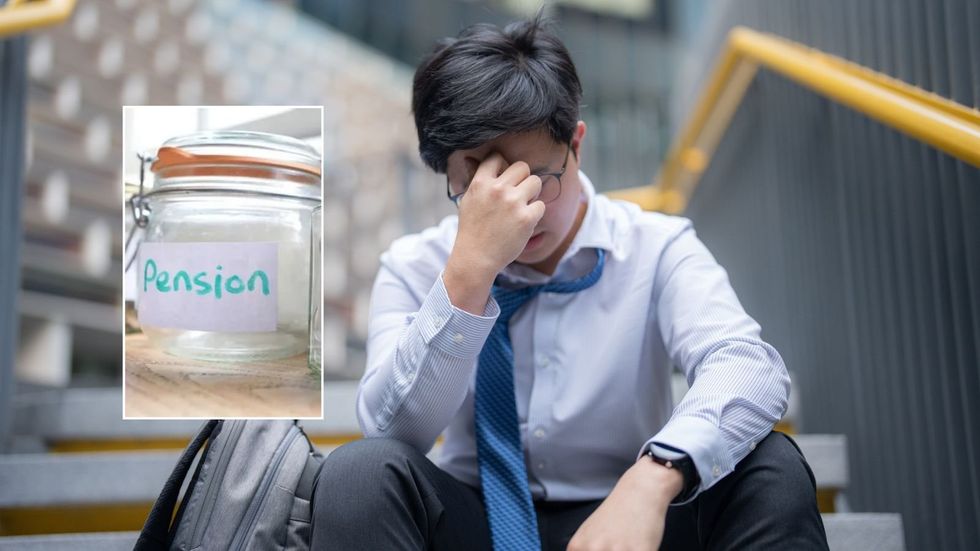 Worker and pension pot