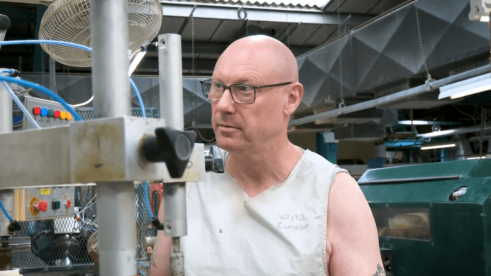 Worker in Portmeirion ceramics group