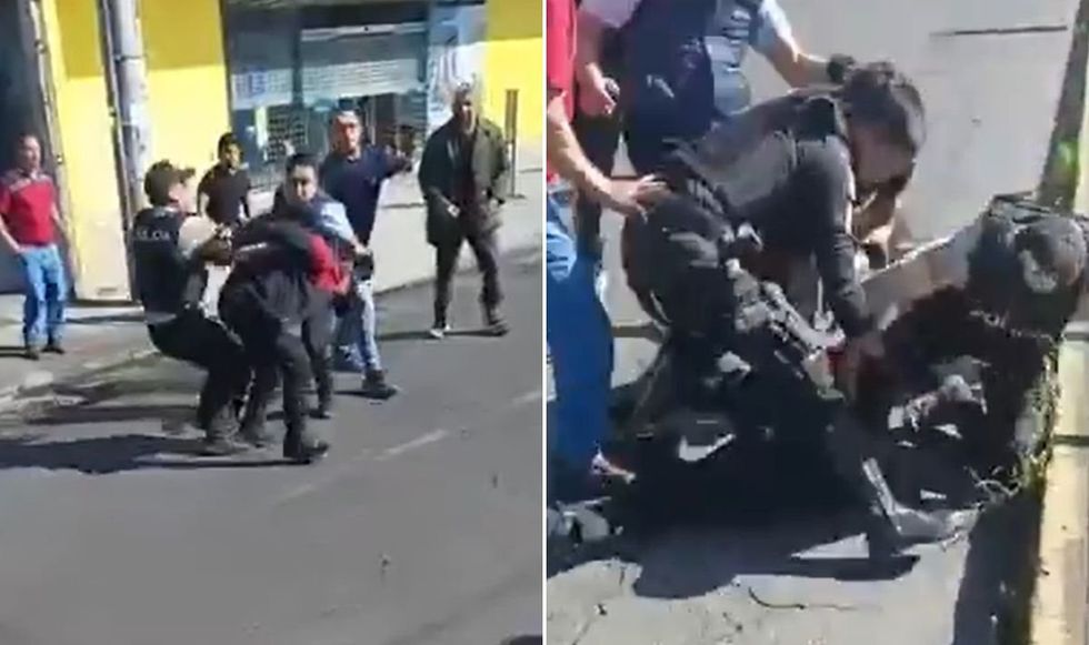 World Cup hero Christian Lara was attacked by onlookers while in handcuffs